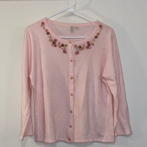 Beaded Pink Cardigan